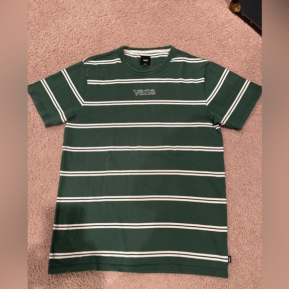 VANS Sixty Sixers Stripe Green T-Shirt - Picture 2 of 10